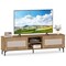 TV Stand for TVs up to 70 Inch Waveform Fluted Entertainment Center-Oak